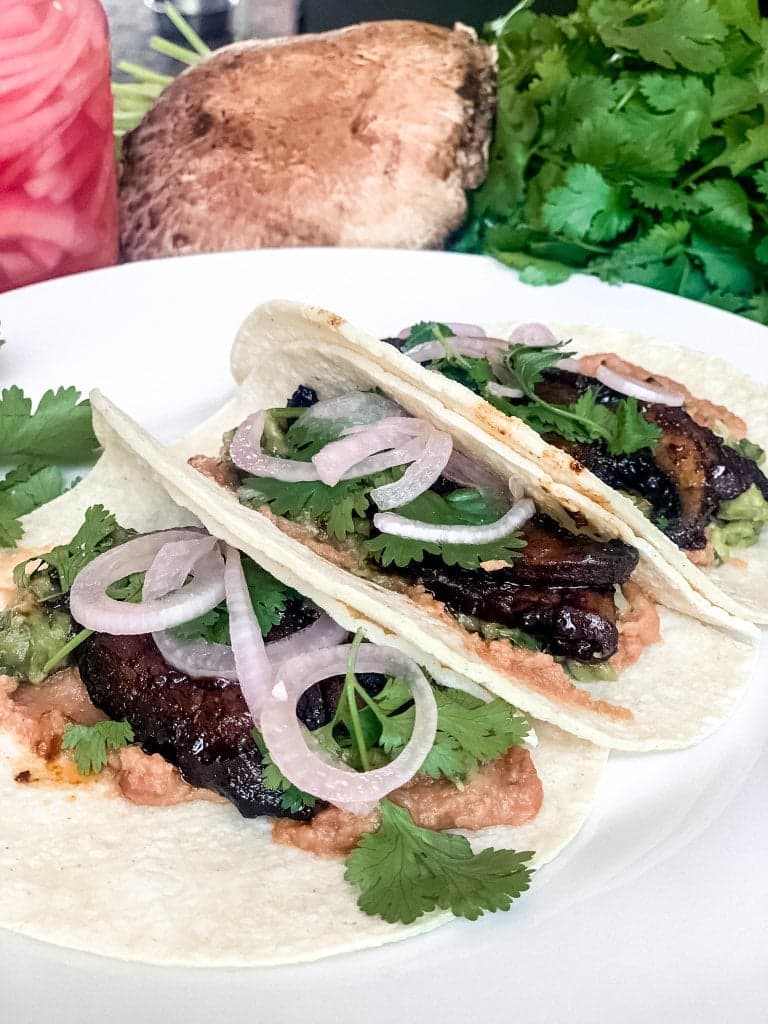 Mushroom Tacos with Smoked Maple Chipotle Finishing Sauce