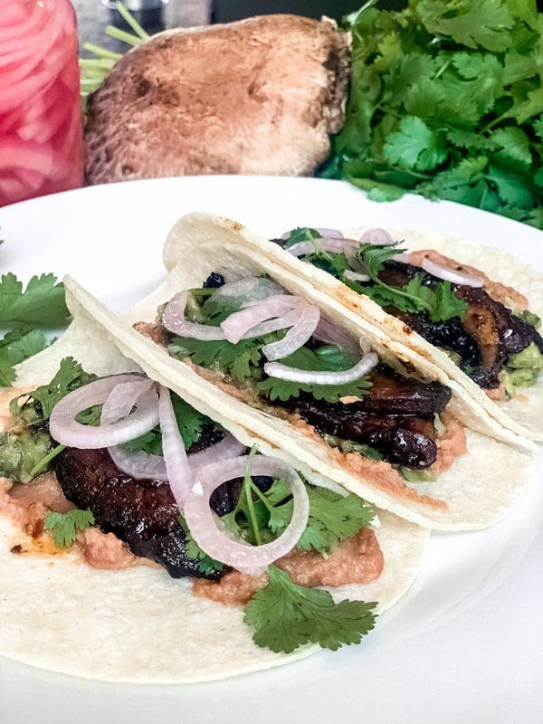 Mushroom Tacos with Smoked Maple Chipotle Finishing Sauce