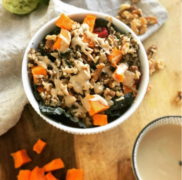 Sweet Potato Salad with Maple Dressing