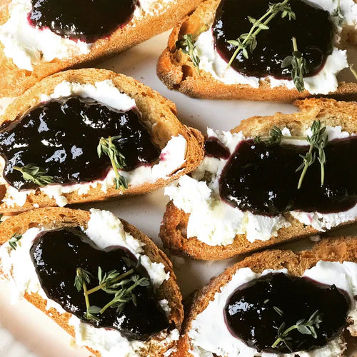 Blackberry Goat Cheese Crostini