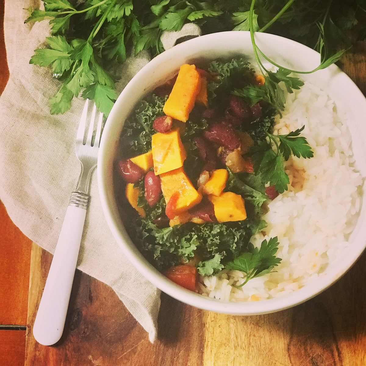 Chili Sweet Potato & Kale Chili