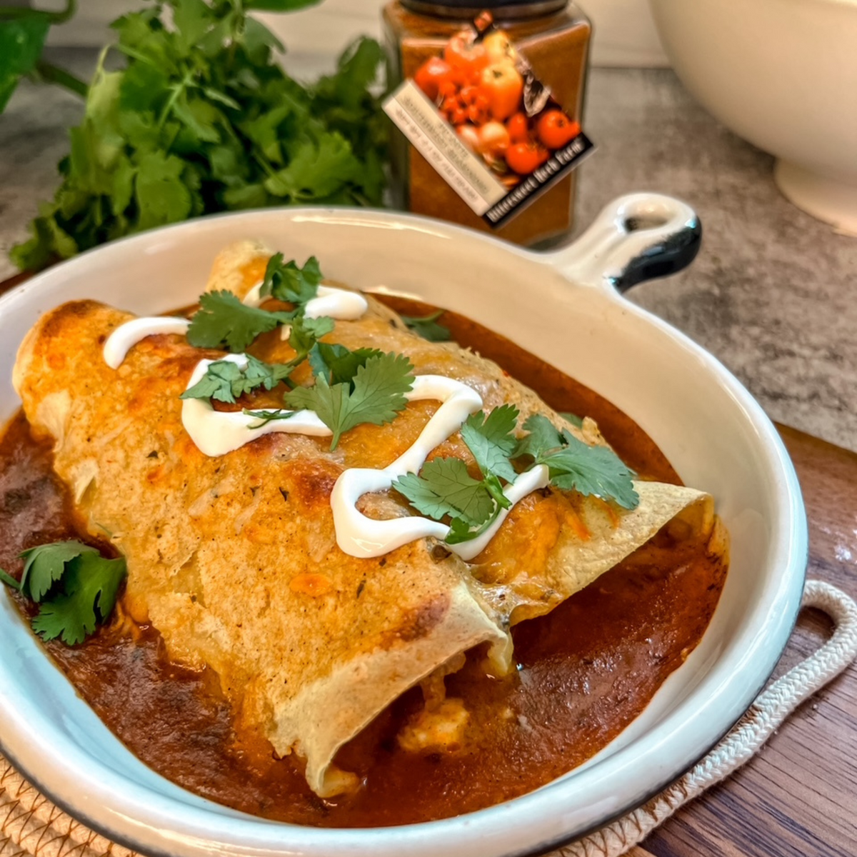 Southwest Spinach Enchiladas