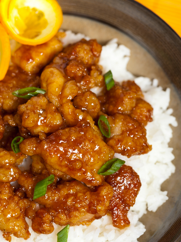 Orange Chicken with Chai Tea Marmalade