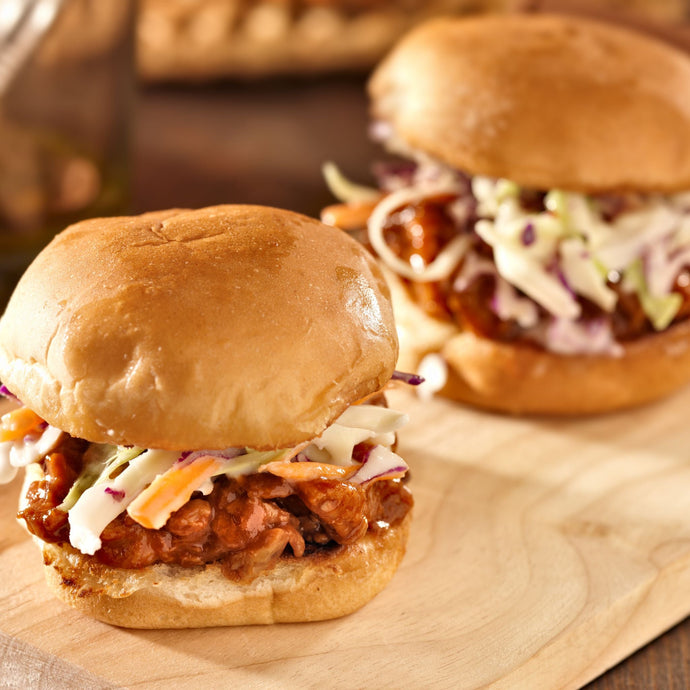 Smoked Maple Chipotle Jackfruit Sliders with Coleslaw