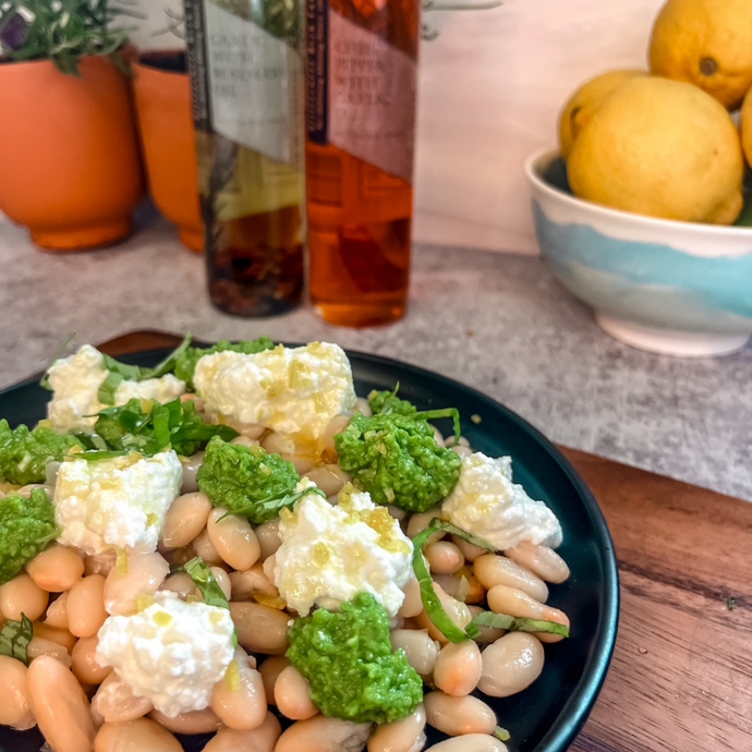 Garlic Oil Northern White Bean Salad