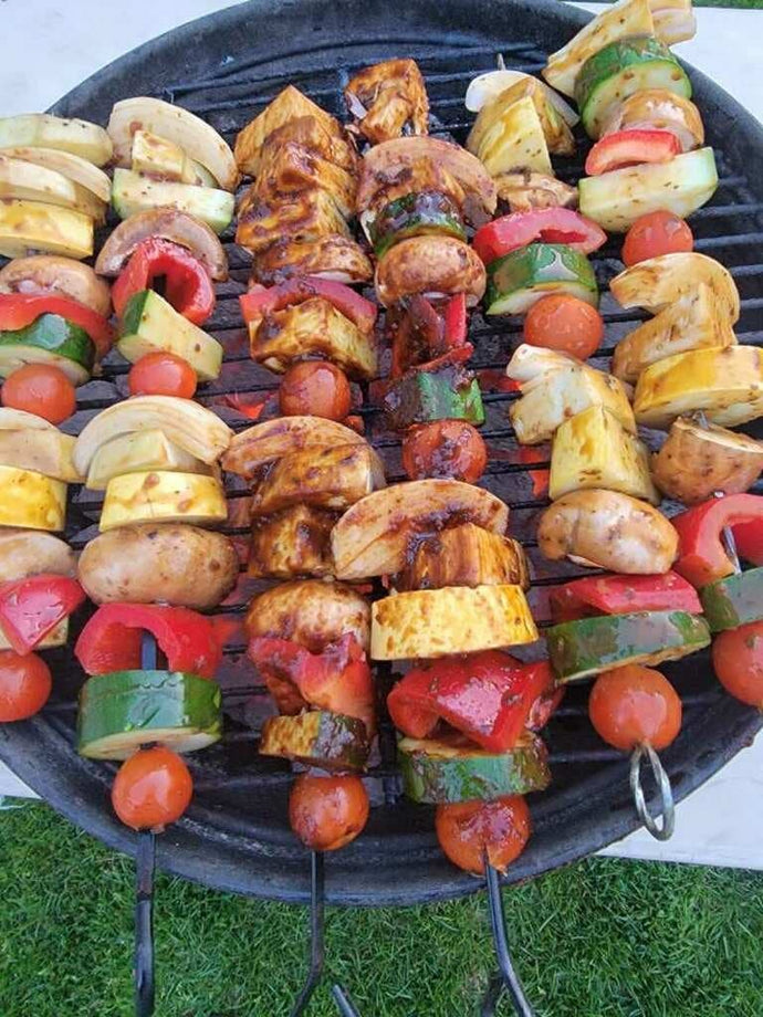 Lemon Garlic Veggie Kabobs