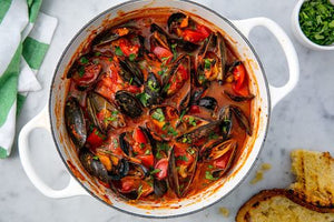 Mussels with Tomatoes and Zesty Garlic Seasoning
