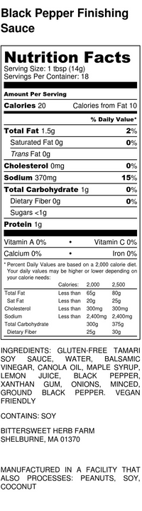 Black Pepper Finishing Sauce