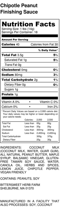 Chipotle Peanut Finishing Sauce