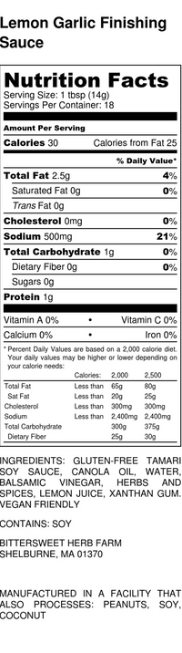 Lemon Garlic Finishing Sauce